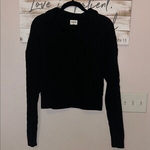 Sunday Best Black Cable Knit Sweater
